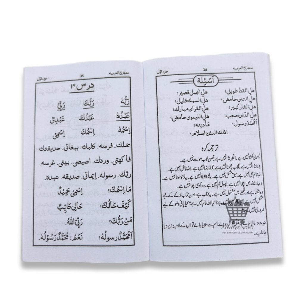 Minhajul Arbiya awwal (منہاج العربیہ اول)